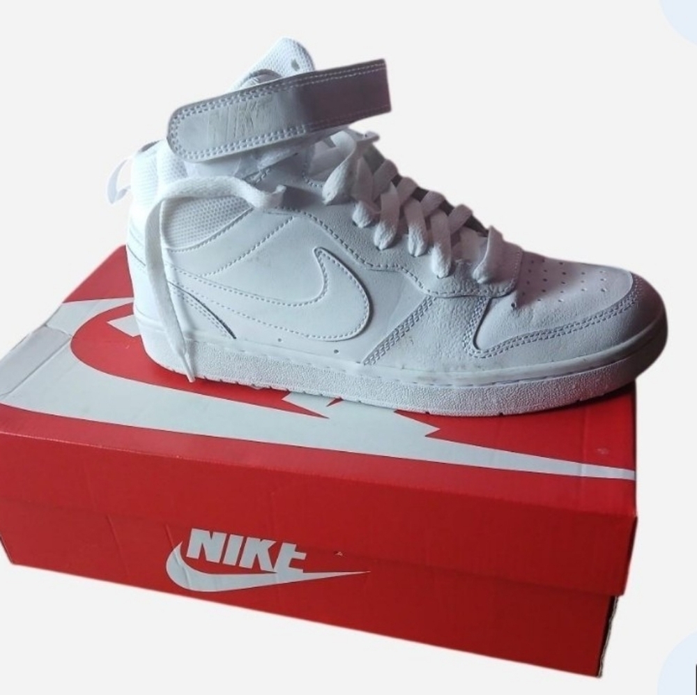 Nike All-White High-Top Sneakers